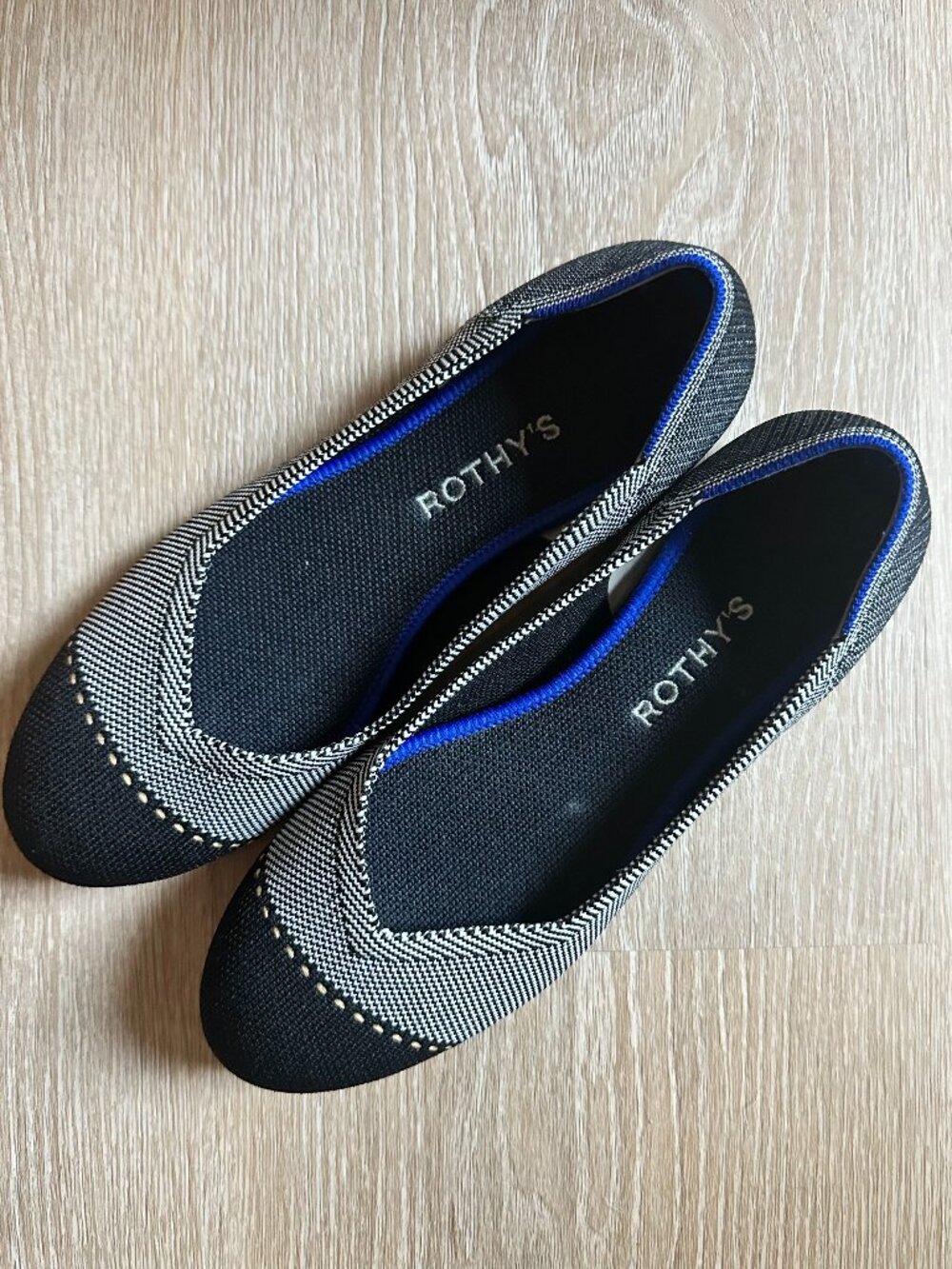 Rothy’s The Flat Grey Mist Captoe Ballet Flats Women’s 7.5